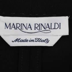 Pre Owned كارديجان مارينا رينالدي أسود بوليستر فضفاض مقاس كبير جدا جدا جدا