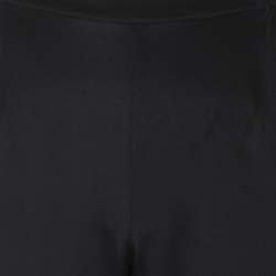 Pre Owned Marina Rinaldi Black Silk Blend Caddy Trousers L