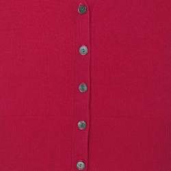 Pre Owned Marina Rinaldi Pink Cashmere Knit Waistcoat XL