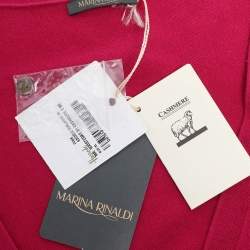 Pre Owned Marina Rinaldi Pink Cashmere Knit Waistcoat XL