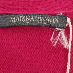 Pre Owned Marina Rinaldi Pink Cashmere Knit Waistcoat XL