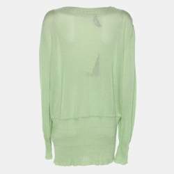 مملوكة مسبقًا كارديجان مارينا رينالدي أخضر محبوك مطاط مقاس كبير جداً