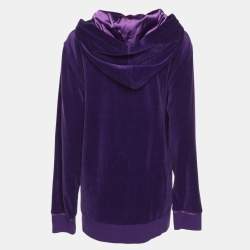 Pre Owned Marina Sport by Marina Rinaldi Purple Jersey Hoodie Jacket XL