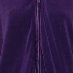Pre Owned Marina Sport by Marina Rinaldi Purple Jersey Hoodie Jacket XL