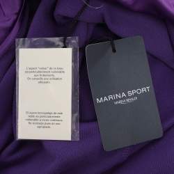 Pre Owned Marina Sport by Marina Rinaldi Purple Jersey Hoodie Jacket XL