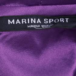 Pre Owned Marina Sport by Marina Rinaldi Purple Jersey Hoodie Jacket XL