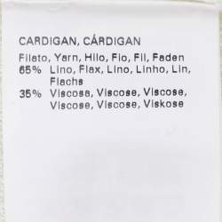 مملوكة مسبقًا Marina Rinaldi White Linen Knit Cardigan L