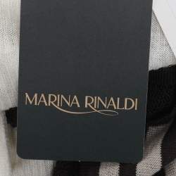 مملوكة مسبقًا Marina Rinaldi White Linen Knit Cardigan L