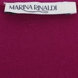 مملوكة مسبقًا Marina Rinaldi Purple Jersey Gathered Front Top L