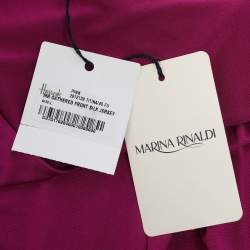 مملوكة مسبقًا Marina Rinaldi Purple Jersey Gathered Front Top L
