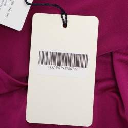 مملوكة مسبقًا Marina Rinaldi Purple Jersey Gathered Front Top L