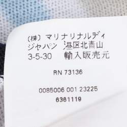 Pre Owned سترة مارينا رينالدي متعددة الألوان مخططة محبوكة قماش مقاس كبير