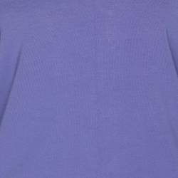 Pre Owned Marina Rinaldi Purple Jersey V Neck Top XL