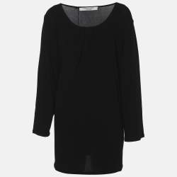 Pre Owned قميص مارينا رينالدي بأكمام طويلة من الجيرسي الأسود مقاس كبير