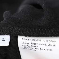 Pre Owned قميص مارينا رينالدي بأكمام طويلة من الجيرسي الأسود مقاس كبير