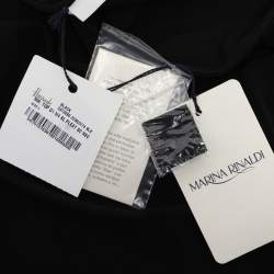 Pre Owned قميص مارينا رينالدي بأكمام طويلة من الجيرسي الأسود مقاس كبير