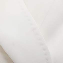 Pre Owned بليزر مارينا رينالدي أبيض كريب بزرار واحد مقاس كبير