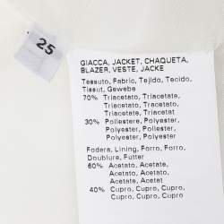 Pre Owned بليزر مارينا رينالدي أبيض كريب بزرار واحد مقاس كبير