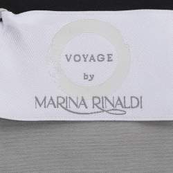 Pre Owned Voyage by Marina Rinaldi Multicolor Cotton Patchwork Belted Dress L