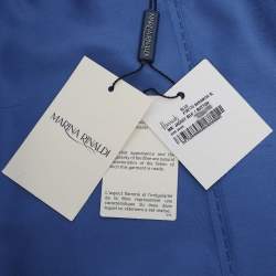 Pre Owned Marina Rinaldi Blue Silk Blend Blazer L