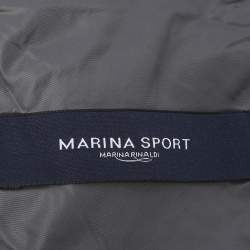 Pre Owned جاكيت مارينا سبورت باي مارينا رينالدي أرجواني نايلون منتفخ مقاس كبير