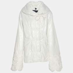 Pre Owned Marina Sport by Marina Rinaldi White Nylon Puffer Jacket L