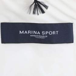 Pre Owned Marina Sport by Marina Rinaldi White Nylon Puffer Jacket L