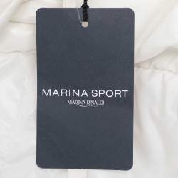 Pre Owned Marina Sport by Marina Rinaldi White Nylon Puffer Jacket L