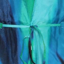 Pre Owned قَفْطَان بِحَبْل رَسّام شيفون مُتَعَدِّد الألوان مِن مَارينا رينالدي كَبِير (لارج)