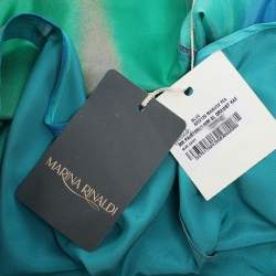 Pre Owned قَفْطَان بِحَبْل  رَسّام شيفون مُتَعَدِّد الألوان مِن مَارينا رينالدي كَبِير (لارج)