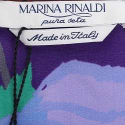 Pre Owned Marina Rinaldi Mulitcolor Floral Print Sleeveless  Blouse L