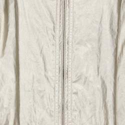 Pre Owned Voyage by Marina Rinaldi Metallic Satin Parka Voyage Hoodie Jacket L