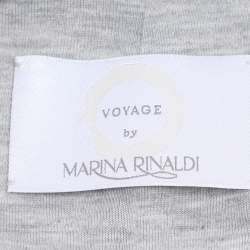Pre Owned Voyage by Marina Rinaldi Metallic Satin Parka Voyage Hoodie Jacket L