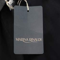 Pre Owned معطف مارينا رينالدي من الصوف الرمادي بقصة محيط مقاس كبير