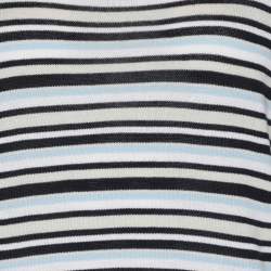 Pre Owned Marina Rinaldi Multicolor Stripe Stretch Knit Top L