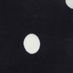 Pre Owned Marina Sport by Marin Rinaldi Navy Blue/White Stretch Knit Polka Dot V Neck Sweater L