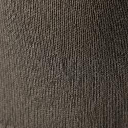 Pre Owned Marina Rinaldi Grey Rib Knit Button Front Sweater L