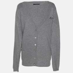 Pre Owned Marina Sport by Marina Rinaldi Grey Jersey Shrug and Shirt Set L