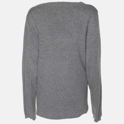 Pre Owned Marina Sport by Marina Rinaldi Grey Jersey Shrug and Shirt Set L