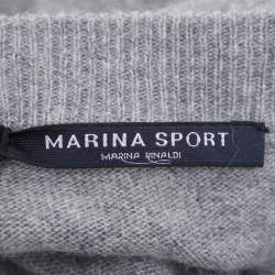 Pre Owned Marina Sport by Marina Rinaldi Grey Jersey Shrug and Shirt Set L