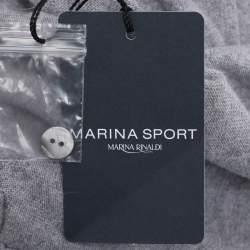 Pre Owned Marina Sport by Marina Rinaldi Grey Jersey Shrug and Shirt Set L