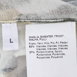 Pre Owned سترة مارينا رينالدي متعددة الألوان برقبة دائرية وأكمام ثلاثة أرباع مقاس كبير