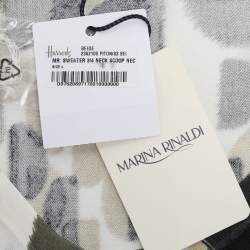 Pre Owned سترة مارينا رينالدي متعددة الألوان برقبة دائرية وأكمام ثلاثة أرباع مقاس كبير