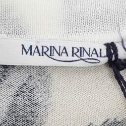 Pre Owned سترة مارينا رينالدي متعددة الألوان برقبة دائرية وأكمام ثلاثة أرباع مقاس كبير