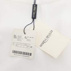 Pre Owned Marina Rinaldi White Jersey Wide Leg Trousers L