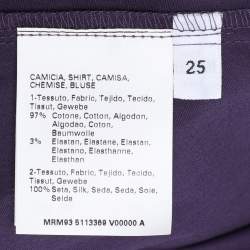 Pre Owned بلوزة مارينا سبورت باي مارينا رينالدي قطن مطاطي مع كشكش مقاس كبير