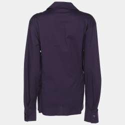 Pre Owned بلوزة مارينا سبورت باي مارينا رينالدي قطن مطاطي مع كشكش مقاس كبير