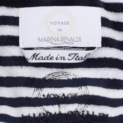 مملوكة مسبقًا جاكيت سحاب جيرسي أزرق كحلي ڤوياج من مارينا رينالدي مقاس كبير جدًا