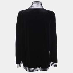 مملوكة مسبقًا جاكيت سحاب جيرسي أزرق كحلي ڤوياج من مارينا رينالدي مقاس كبير جدًا