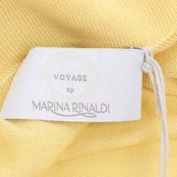 مملوكة مسبقًا Voyage by Marina Rinaldi Yellow Knit T-Shirt XL